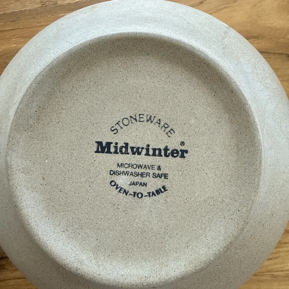 Vintage 18 Pieces Midwinter Stonehenge Marin Dinner/Bread Plates and Bowls Set 6